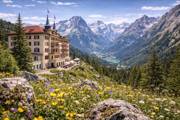 Hotel in the mountains in Switzerland - Bernese Oberland