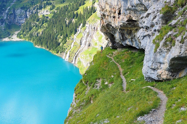 Oeschinen Lake (Oeschinensee) from above