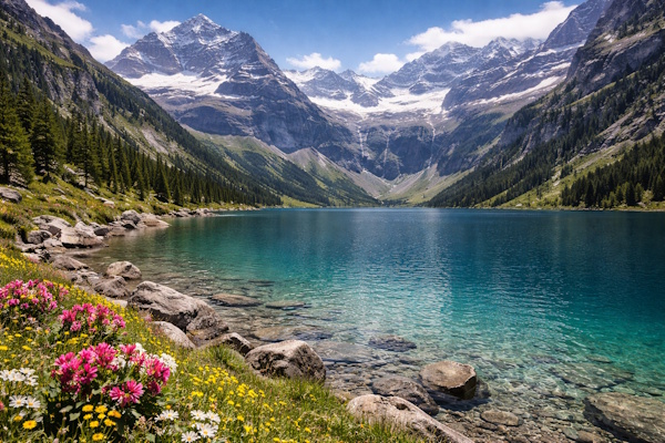 Beautiful lake in Switzerland